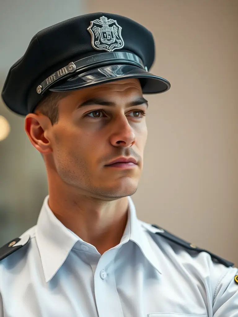 A security guard monitors surveillance cameras in a Pasadena business, ensuring the safety of the premises.