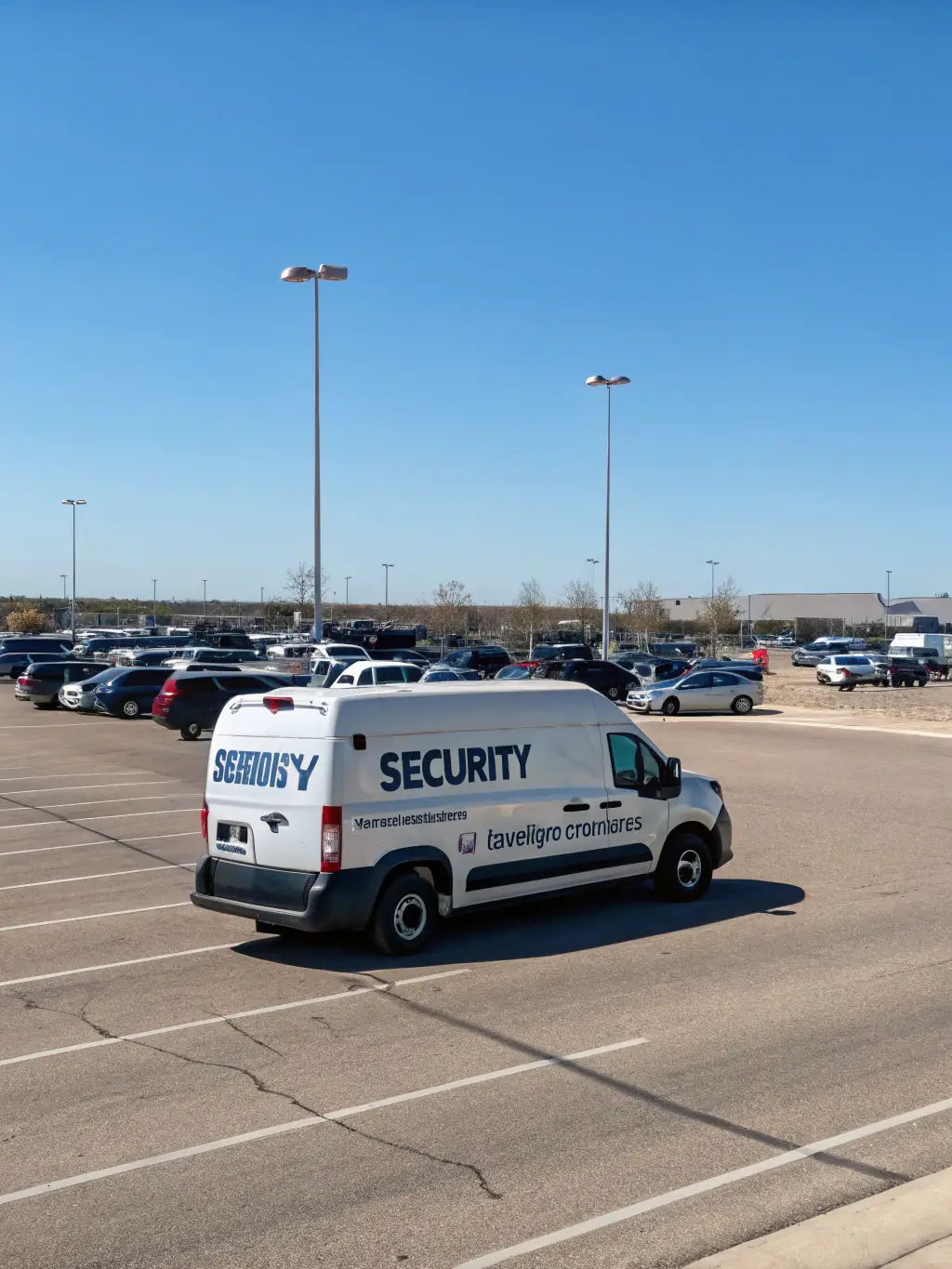 A photo of a Safety Host Unit security vehicle responding to an alarm at a commercial property in Malibu, showcasing rapid response capabilities.