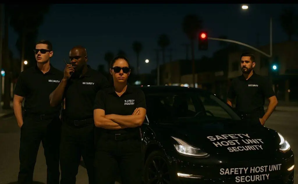 Overnight Security Guard Patrol – Koreatown, LA | Safety Host Unit Security guards providing overnight patrol service in Koreatown, LA – Safety Host Unit professional night watch team