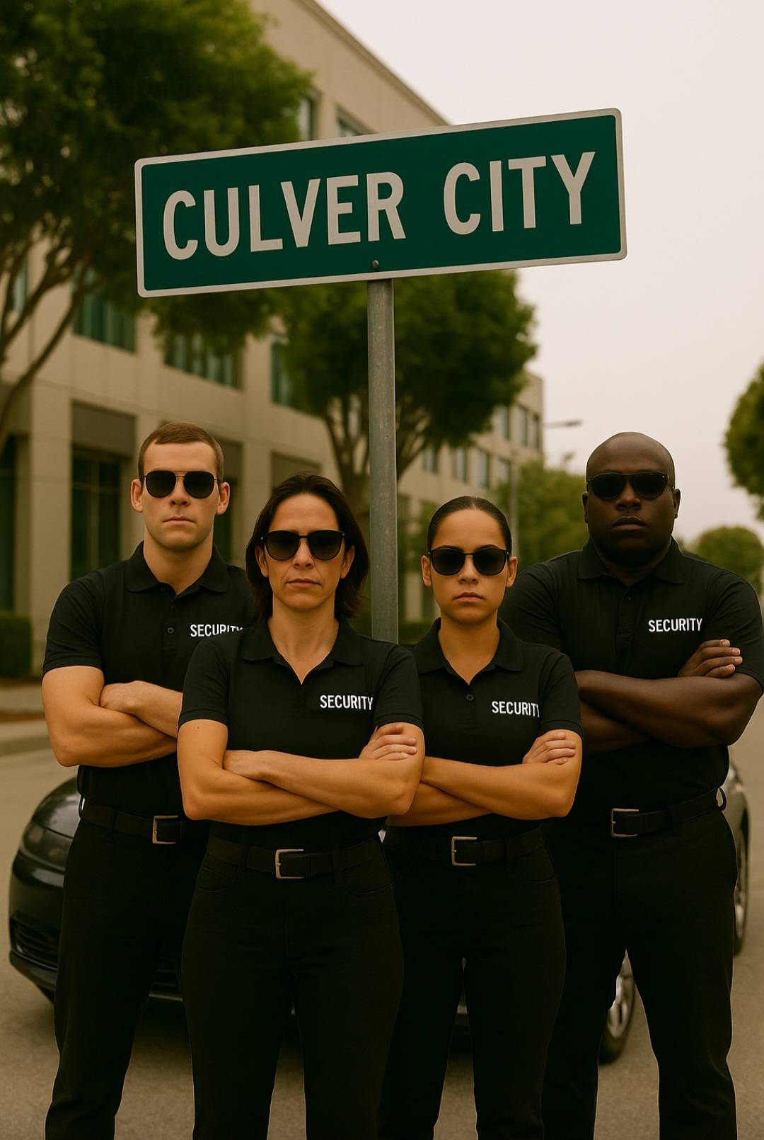 Safety Host Unit security officer providing professional protection services in Sherman Oaks along Ventura Boulevard.