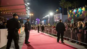 Security guards at a red carpet event