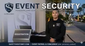 Safety Host Unit officer at a concierge event security