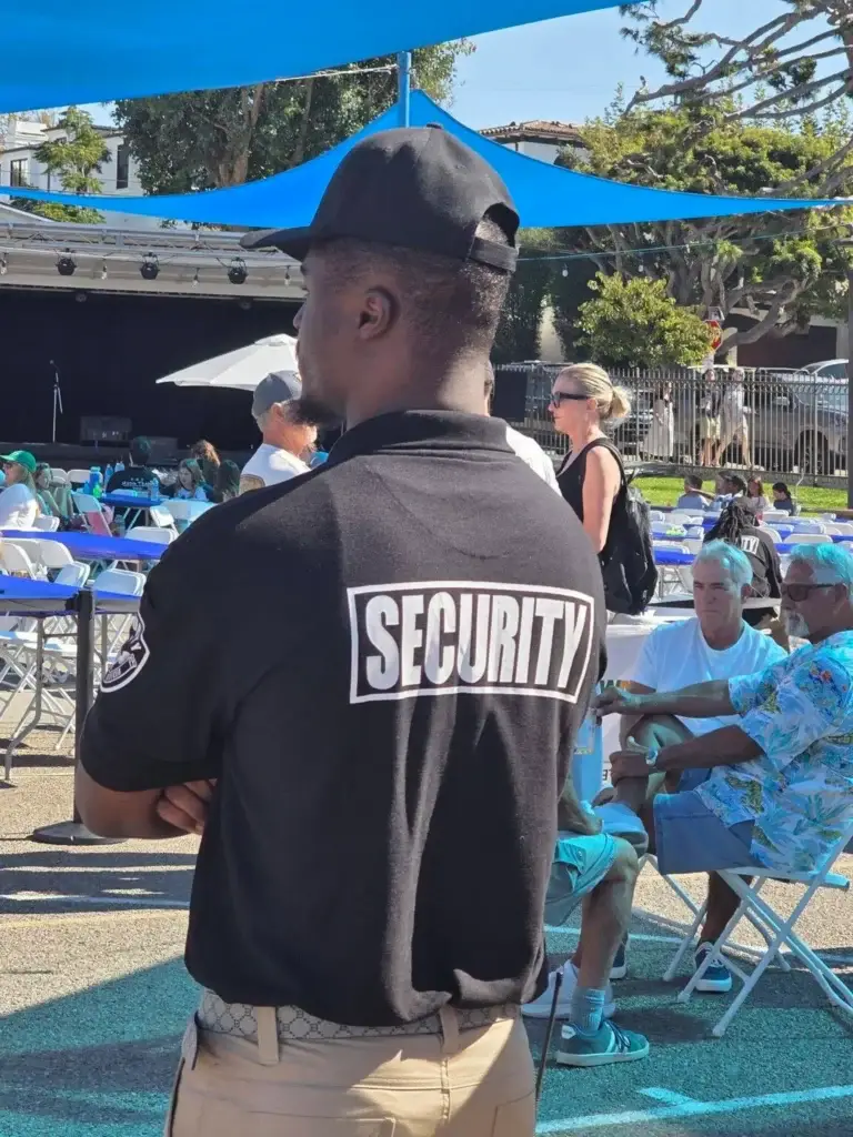 Guard in public area